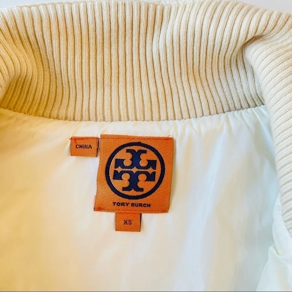 ❤️ TORY BURCH Tricia White puffer Vest Size XS M24